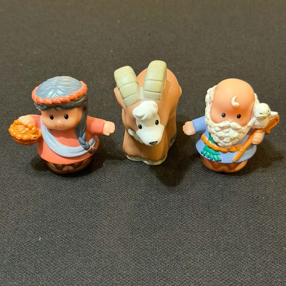 Fisher-Price Little People Noah's Ark Figures Set Noah and Wife and Ram